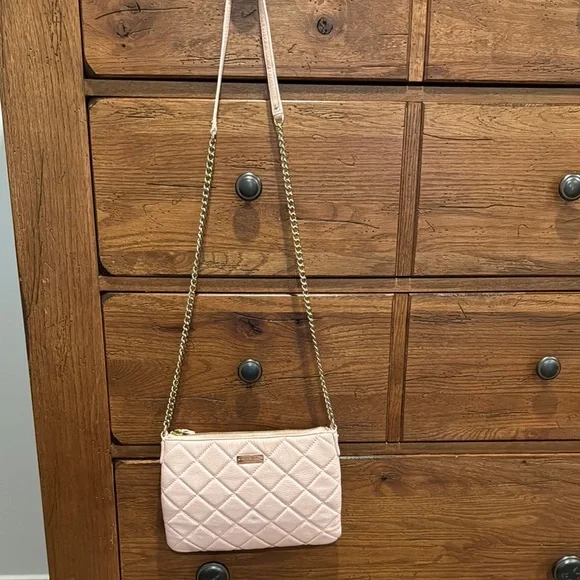 Kate Spade light pink quilted leather purse bag - Picture 1 of 9